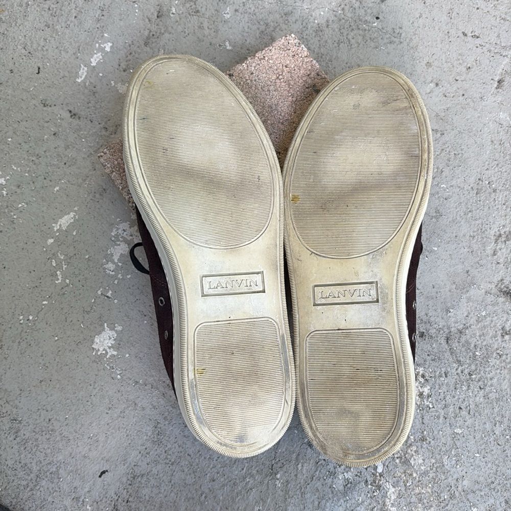 Lanvin toe cap suede sneakers - Picture 6 of 8